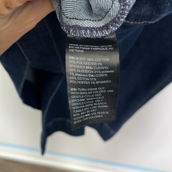 White House Black Market - NWT Dark Denim Fitted Sheath Back Zip Jean Dress 10 - Picture 14 of 14